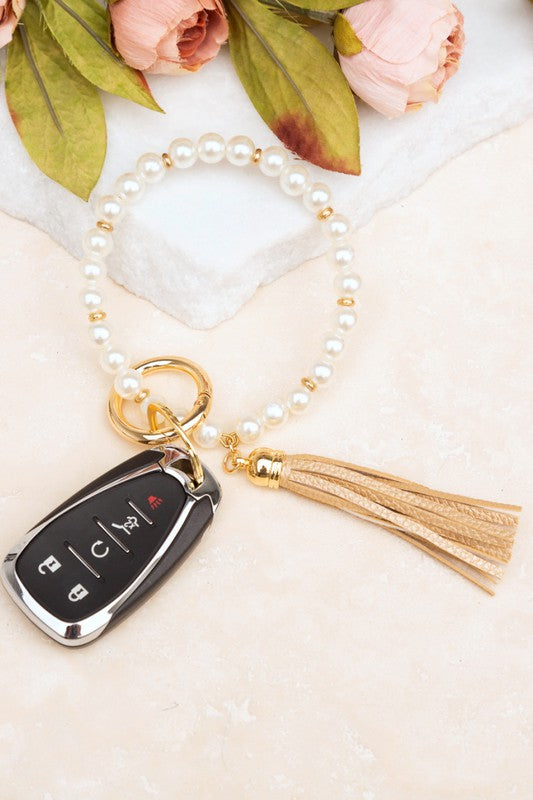 Classic Pearl Key Ring Bracelet