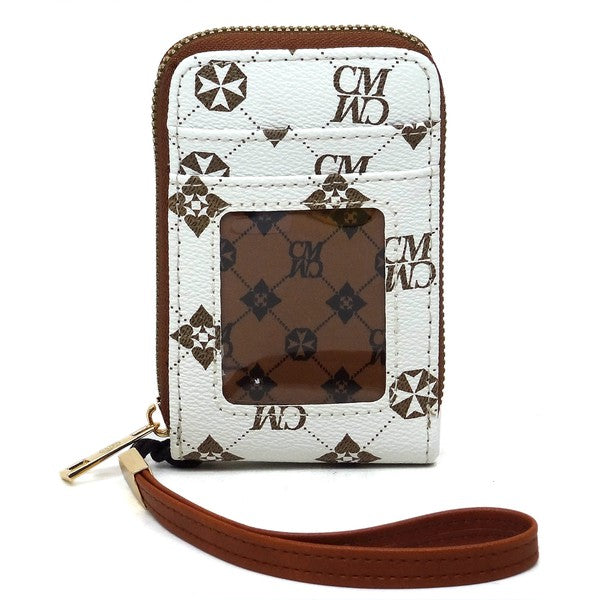 CM Monogram Accordion Card Holder Wallet Wristlet