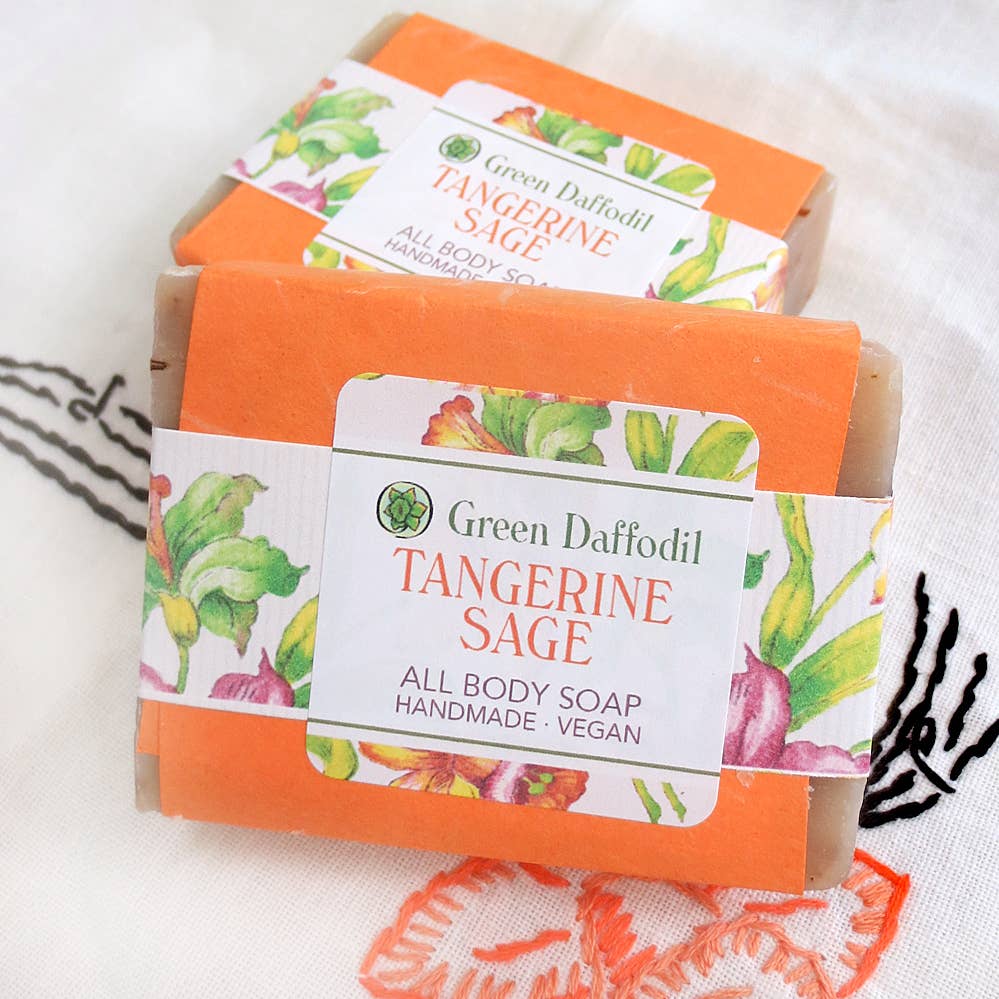 Tangerine Sage Soap & Washcloth Gift Set