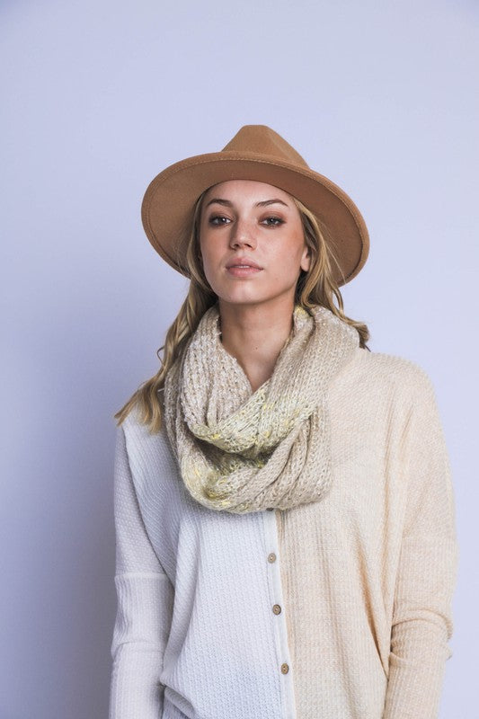 TWO TONED INFINITY STRING SCARF