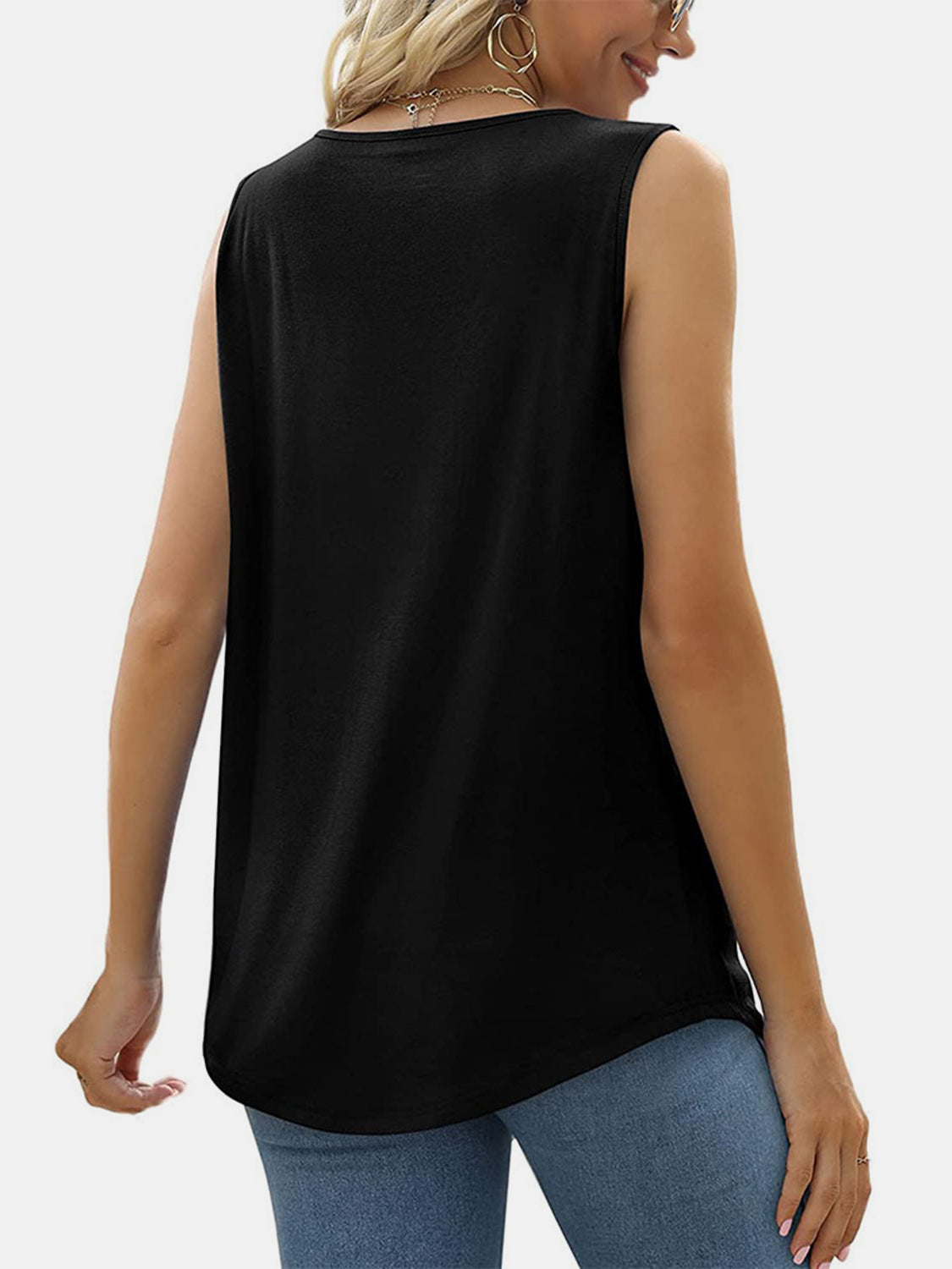 Ruched Square Neck Tank