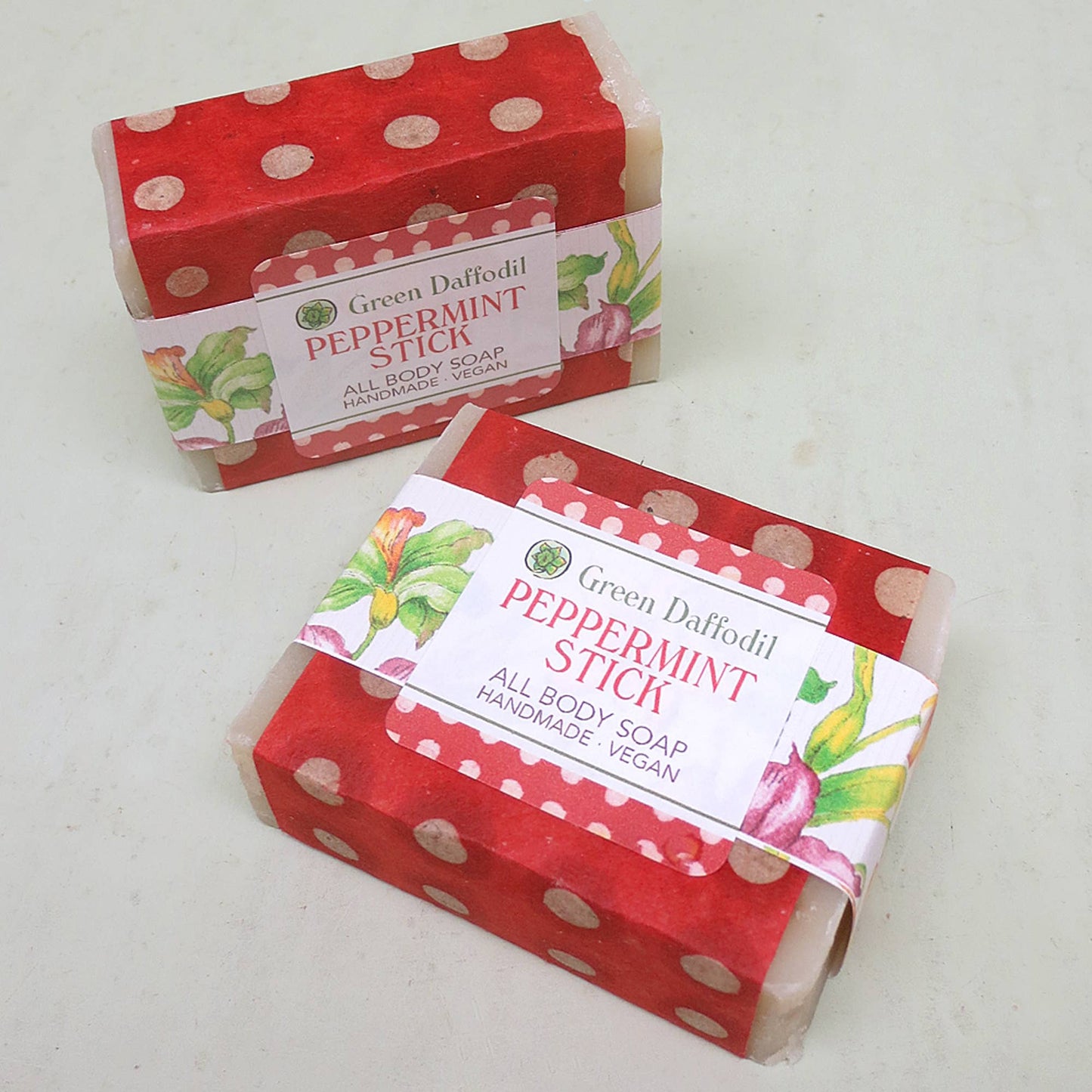 Peppermint Stick Soap & Washcloth Gift Set - Christmas